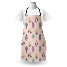 Cartoon Inspired Trees Apron