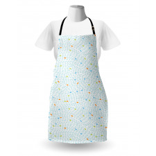 Ocean Waves Curves Design Apron