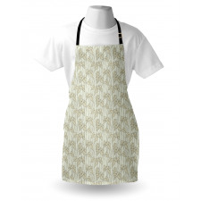 Curled Leaf Pattern Nature Apron