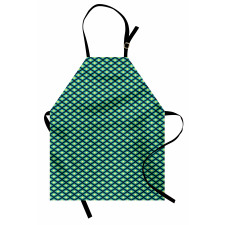 Abstract Blue Rhombuses Apron