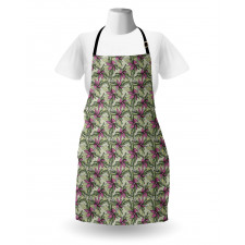 Flowers and Leaves Pattern Apron