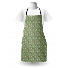 Calla Flowers Green Leaves Apron