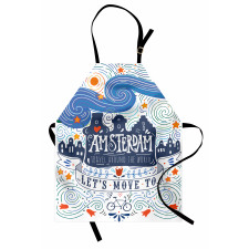 Canal Houses Travel Words Apron