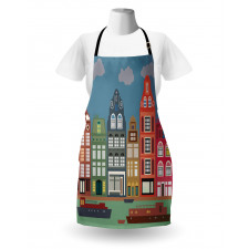 European Houses and Ships Apron