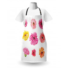 Pink Yellow Flowers Apron
