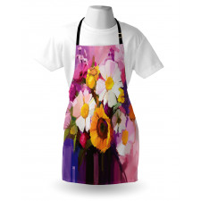 Hand Painted Bouquet Apron