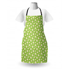 Chamomile Bloom on Pale Green Apron