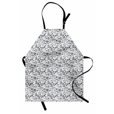 Greyscale Blossoming Flora Apron