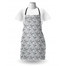 Greyscale Blossoming Flora Apron
