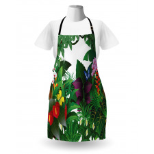 Blooming Flowers Butterflies Apron