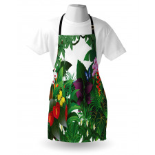 Blooming Flowers Butterflies Apron