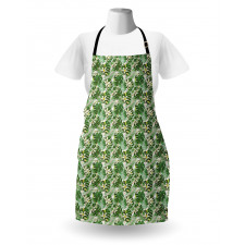 Flowers and Fern Leaves Apron