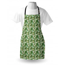 Flowers and Fern Leaves Apron