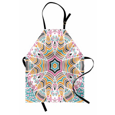 Abstract Floral Art Motif Apron