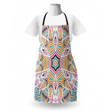 Abstract Floral Art Motif Apron