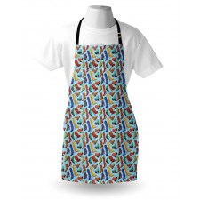 Colored Women's Boots Shoes Apron