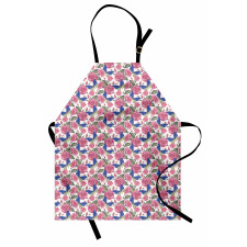 Butterflies Pink Flowers Apron