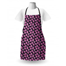 Blooming Flowers Pattern Star Apron