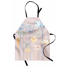 Flowers with Colorful Stems Apron