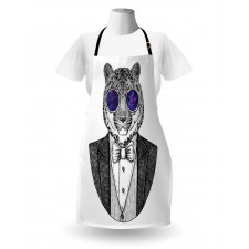 Hipster Animal in a Suit Apron