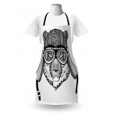 Hipster Cat Modern Design Apron