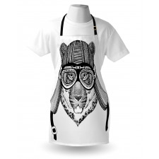 Hipster Cat Modern Design Apron