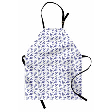 Blue Rebirth Motif Apron