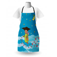 Cartoonish Sky at Night Apron