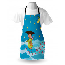 Cartoonish Sky at Night Apron