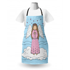 Doodle Girl on Cloud Apron