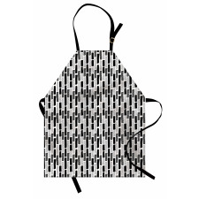 Brush Mark Effect Stripes Apron