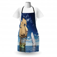 Pirate Ship and Mammal Fish Apron