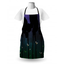 Woodland Night Cartoon Kids Apron