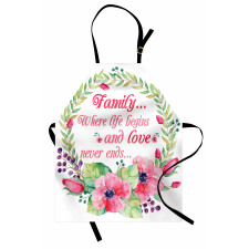 Family Love Saying Wreath Apron