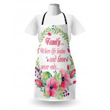 Family Love Saying Wreath Apron