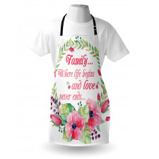 Family Love Saying Wreath Apron