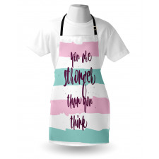 Watercolor Stripes Typography Apron