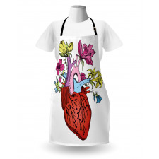 Vivid Flora Human Heart Apron