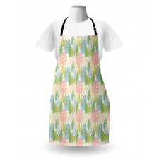 Exotic Pastel Leaves Art Apron