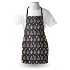 Abstract Owls and Crescent Apron