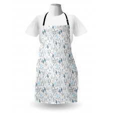 Delicate Plants Flowers Apron