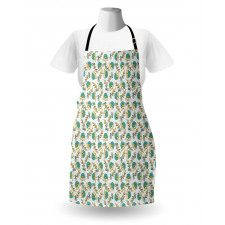 Repeating Floral Art Apron