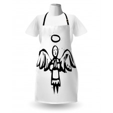 Sketch Style Christmas Angel Apron