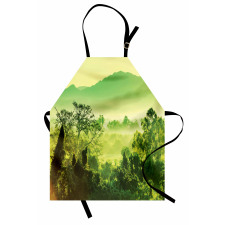 Monochrome Nature Scene Apron