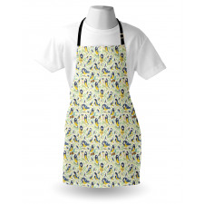 Pine Cones and Leaves Doodle Apron
