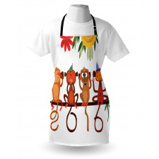 Animals Sitting Branch Apron