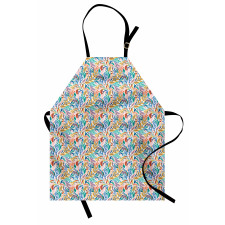 Tropical Doodle Leaves Apron