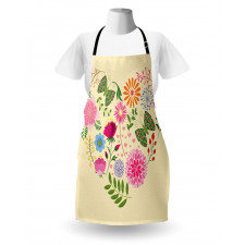 Colorful Flowers Butterflies Apron