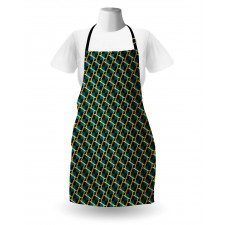 Checkered Pattern Rings Apron