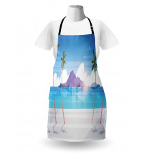 Summer Seaside with Palms Apron